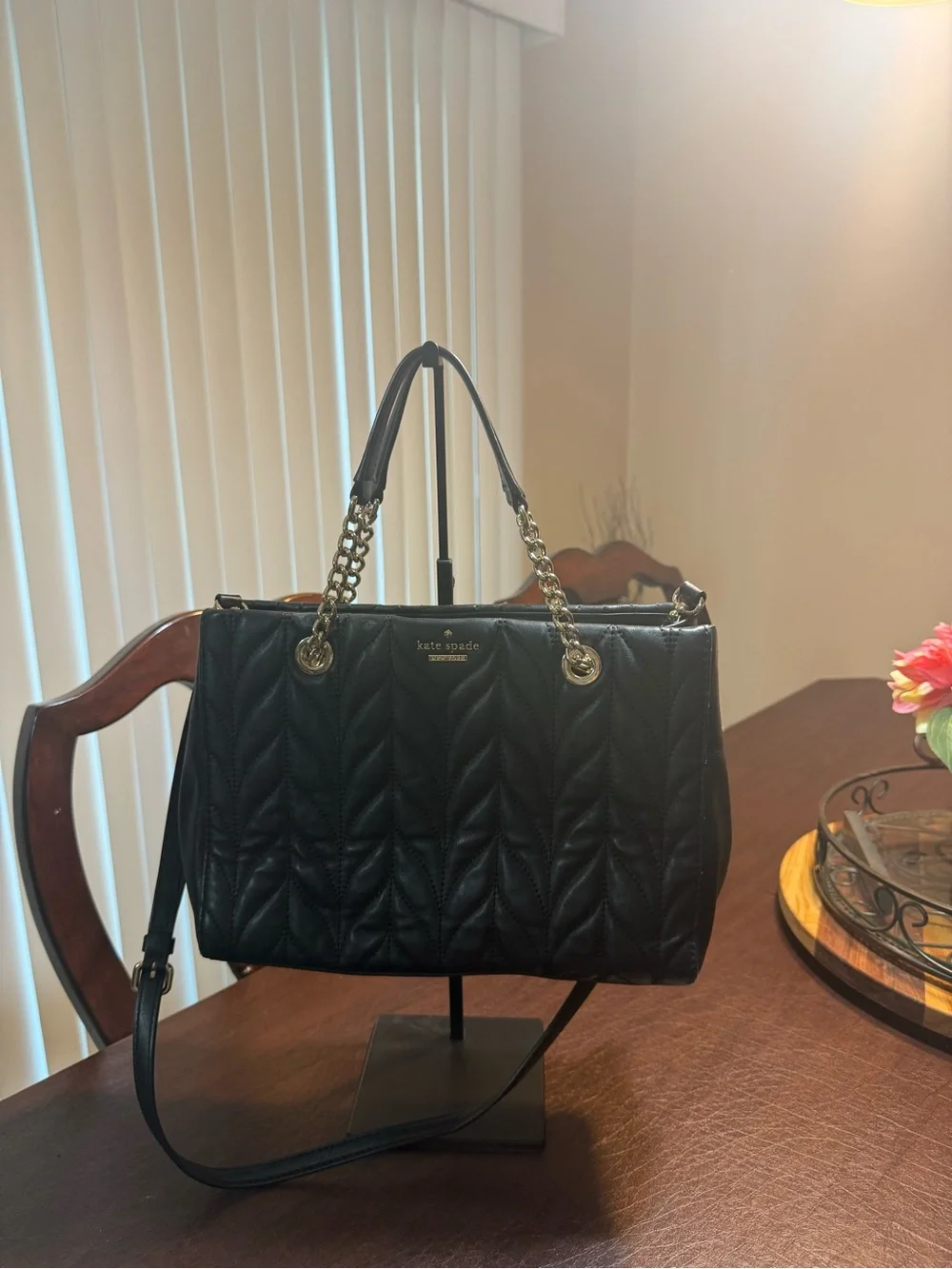 kate spade Black Quilted Briar Lane Meena satchel handbag